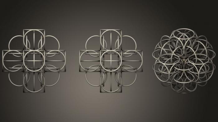 نموذج ثلاثي الأبعاد لآلة CNC الأشكال الهندسية البيض كامل